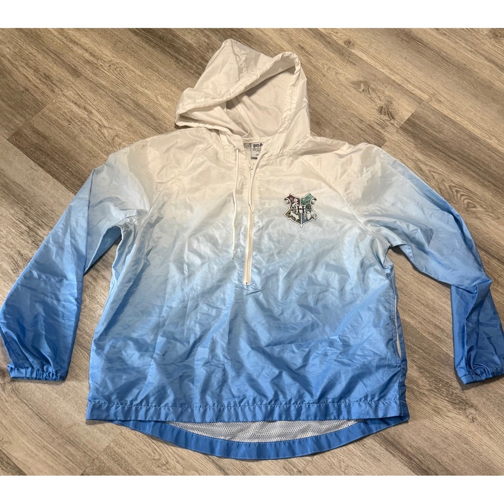Harry Potter Hogwarts School of Witchcraft Wizardry Ombre Windbreaker Jacket M‎